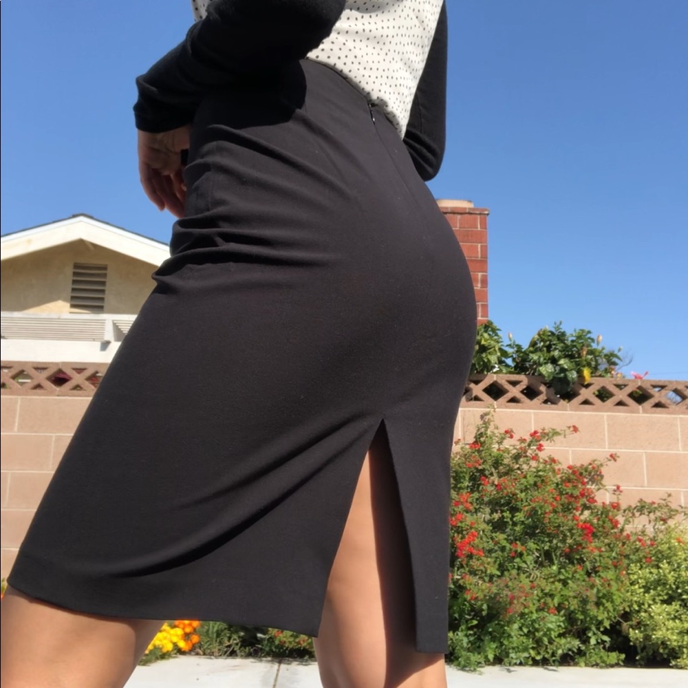 Black Knee Length Skirt